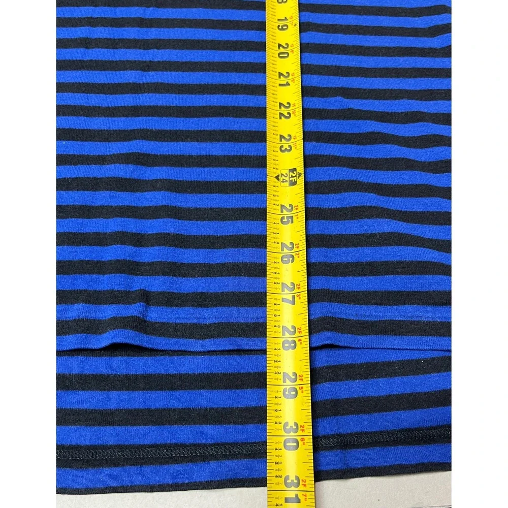Polo Ralph Lauren Mens Striped Polo Shirt Blue Black Cotton Short Sleeve Large